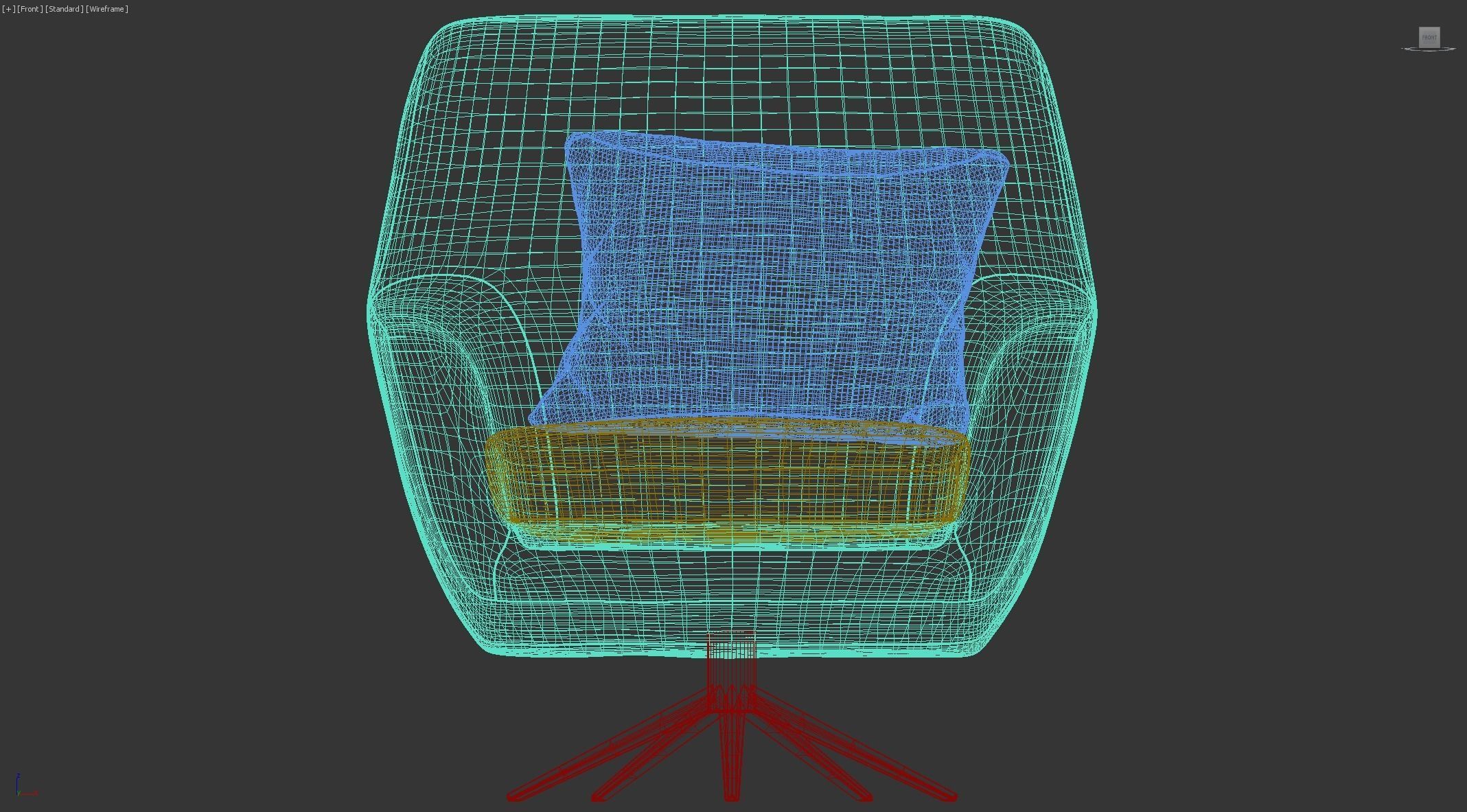 Comfortable Chair with a Pillow - 3ds Max 3D model_51