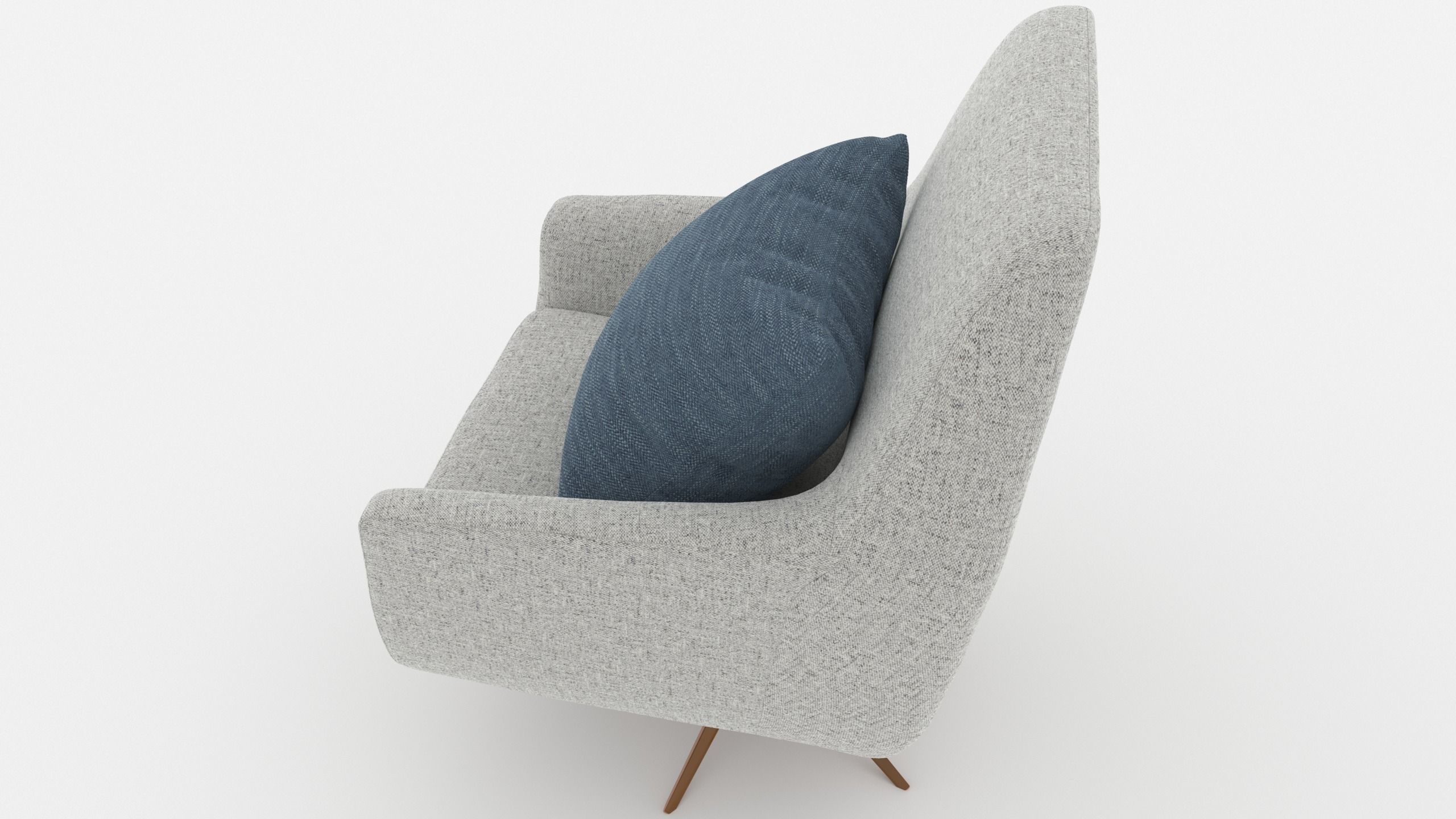Comfortable Chair with a Pillow - 3ds Max 3D model_2