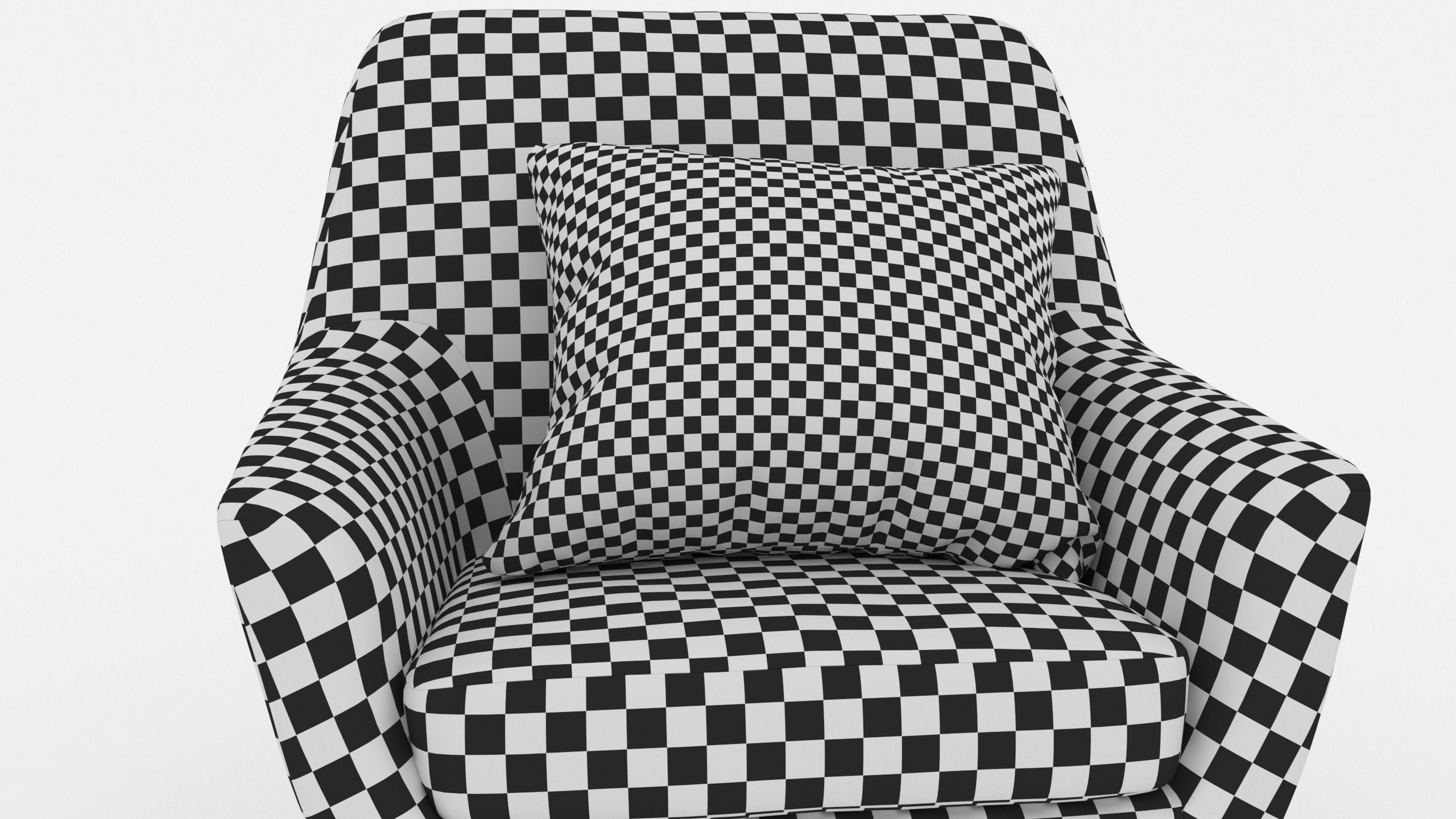 Comfortable Chair with a Pillow - 3ds Max 3D model_7