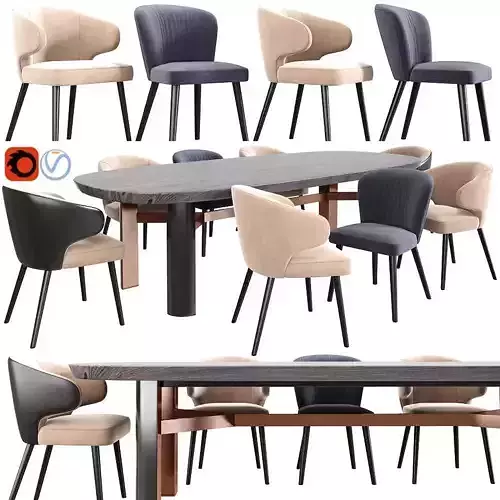 Modrest Carlton Dining Chair Table
