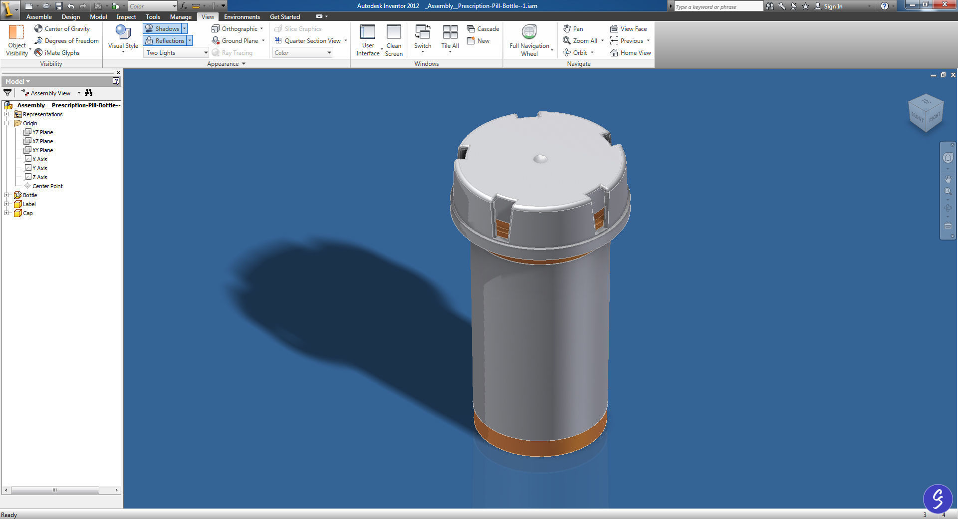 Prescription Pill Bottle with Editable Text 02 3D model_17