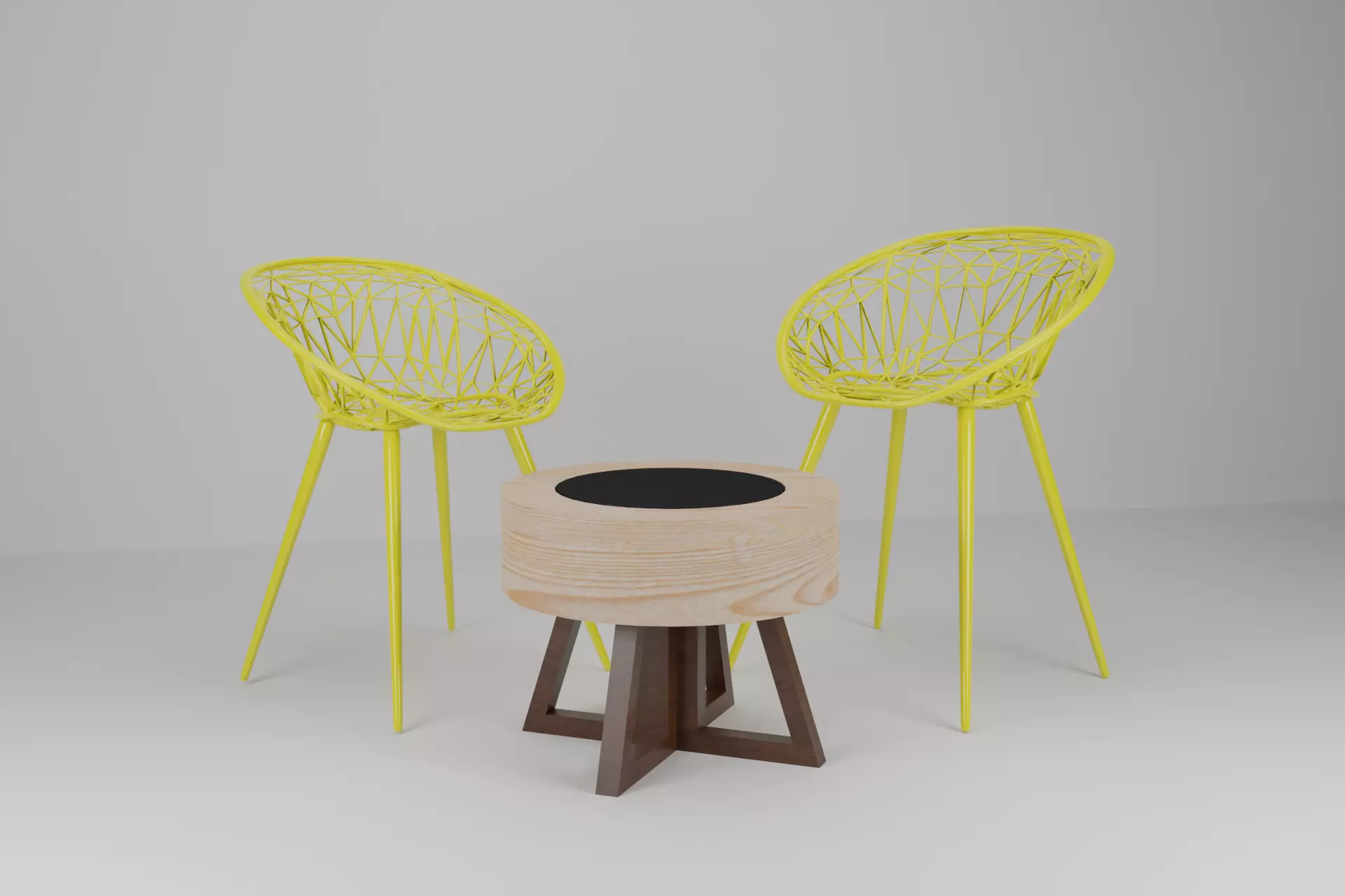 Chairs and table sitting Free 3D model