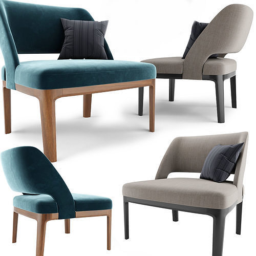 Minotti Owens Armchair 3D model
