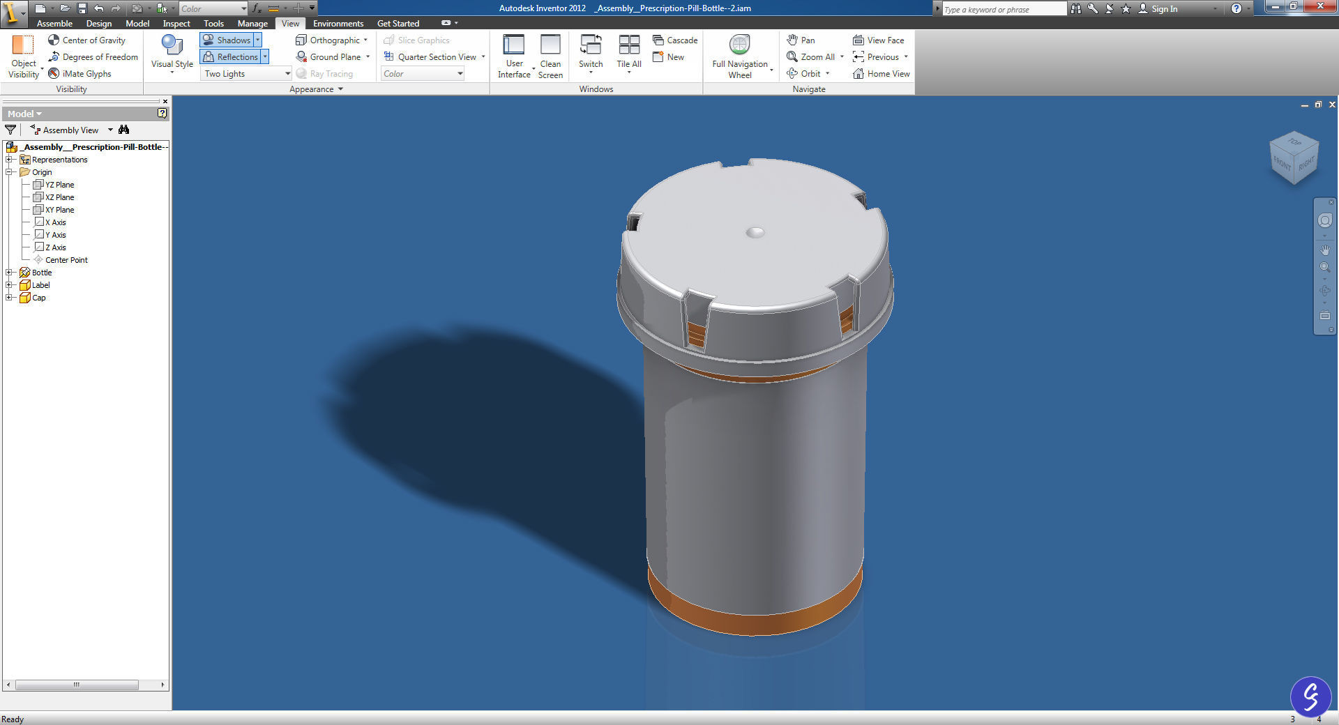 Prescription Pill Bottle with Editable Text 03 3D model_17