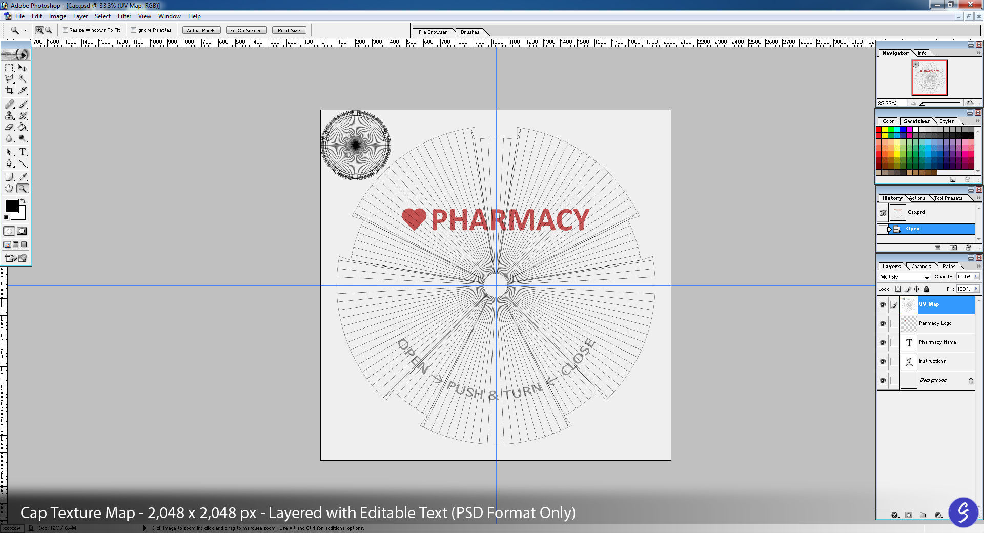 Prescription Pill Bottle with Editable Text 03 3D model_15