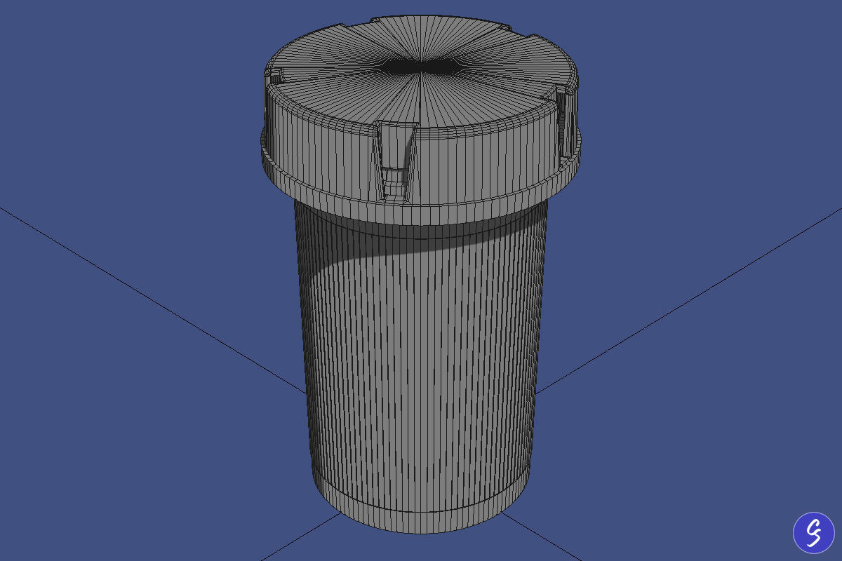 Prescription Pill Bottle with Editable Text 03 3D model_10