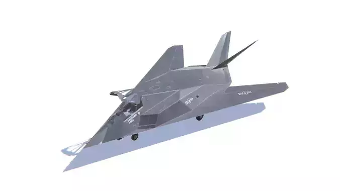 F-117 Nighthawk Jet Fighter Aircraft Low-poly 3D model