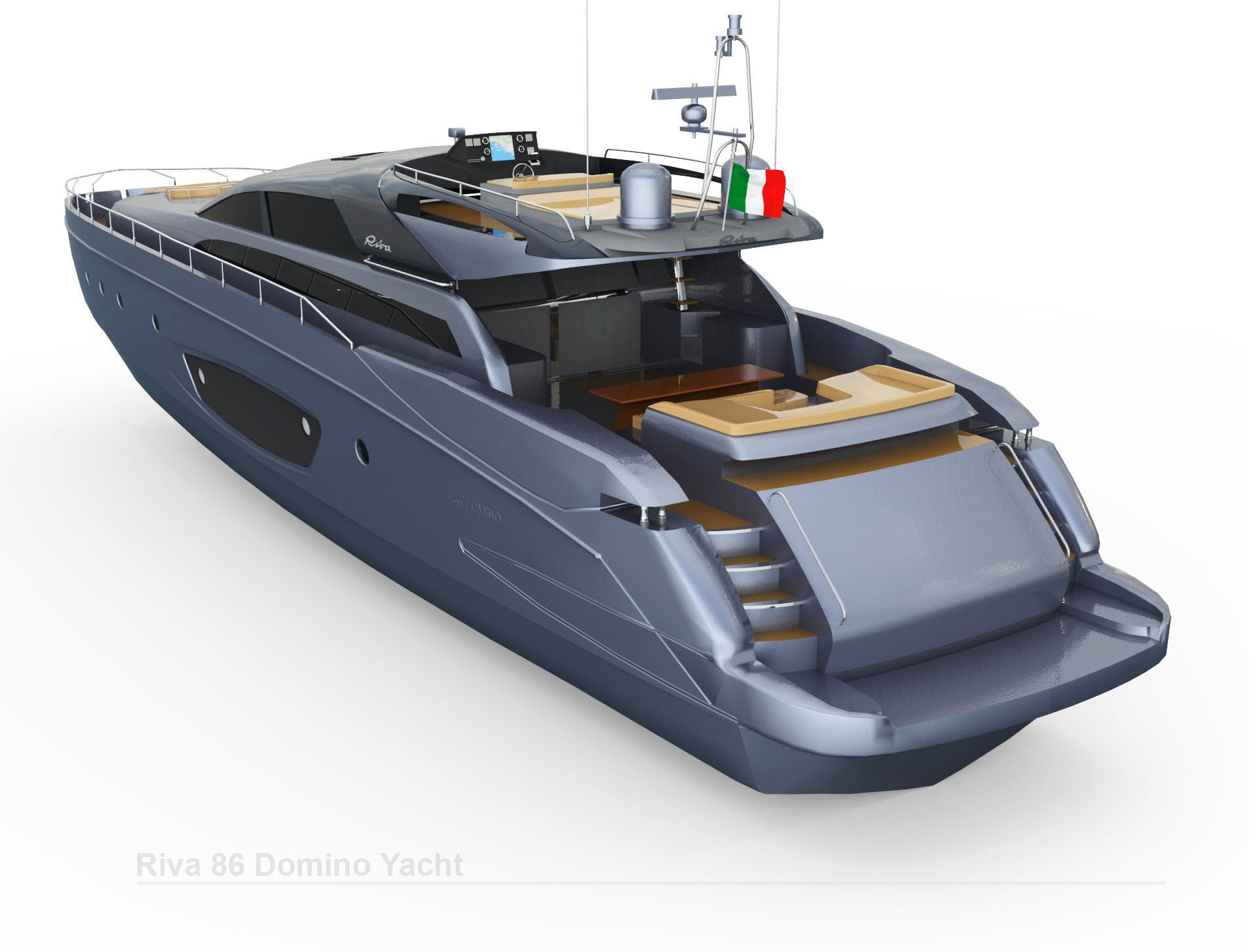 Riva 86 Domino Yacht 3D model_4