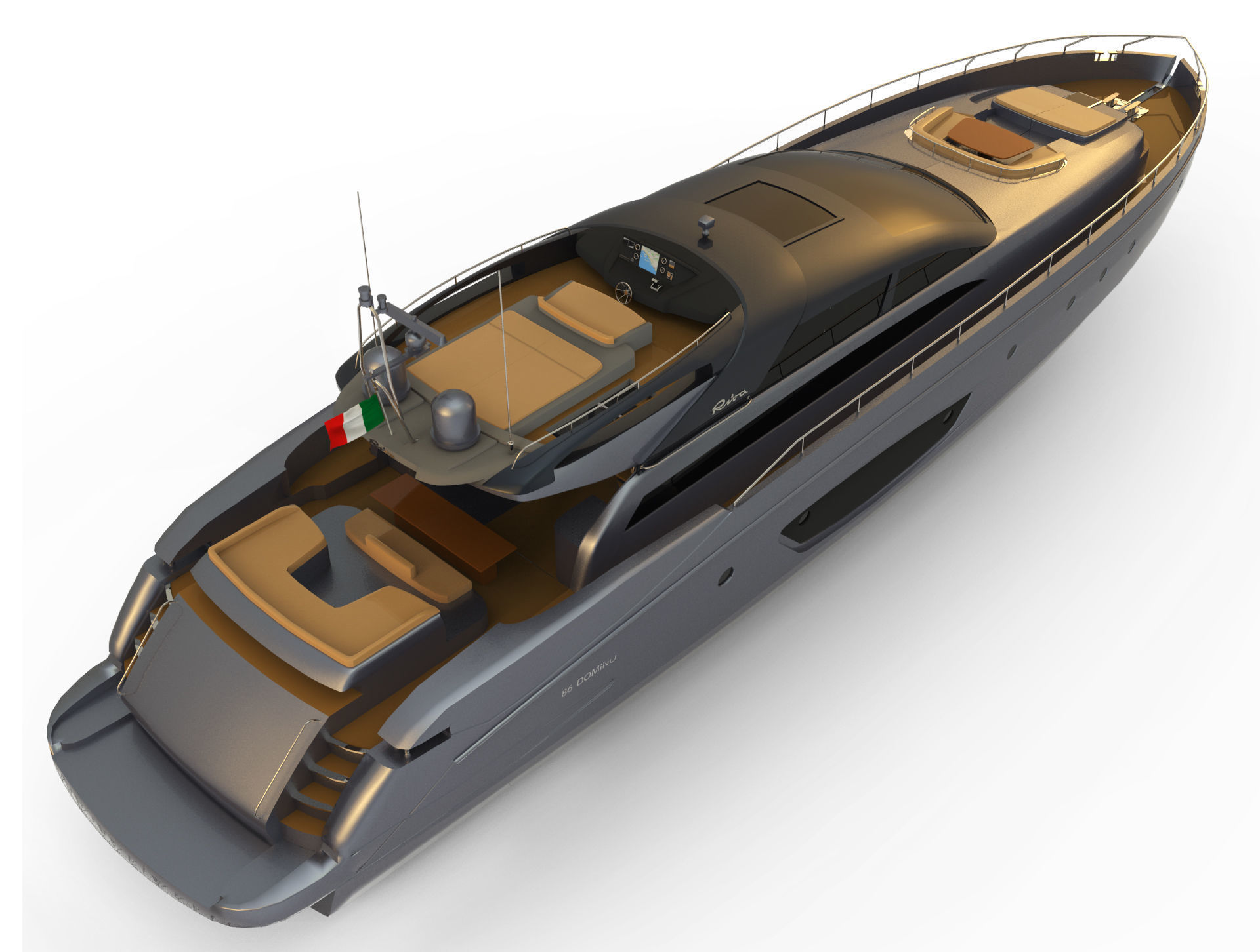 Riva 86 Domino Yacht 3D model_2