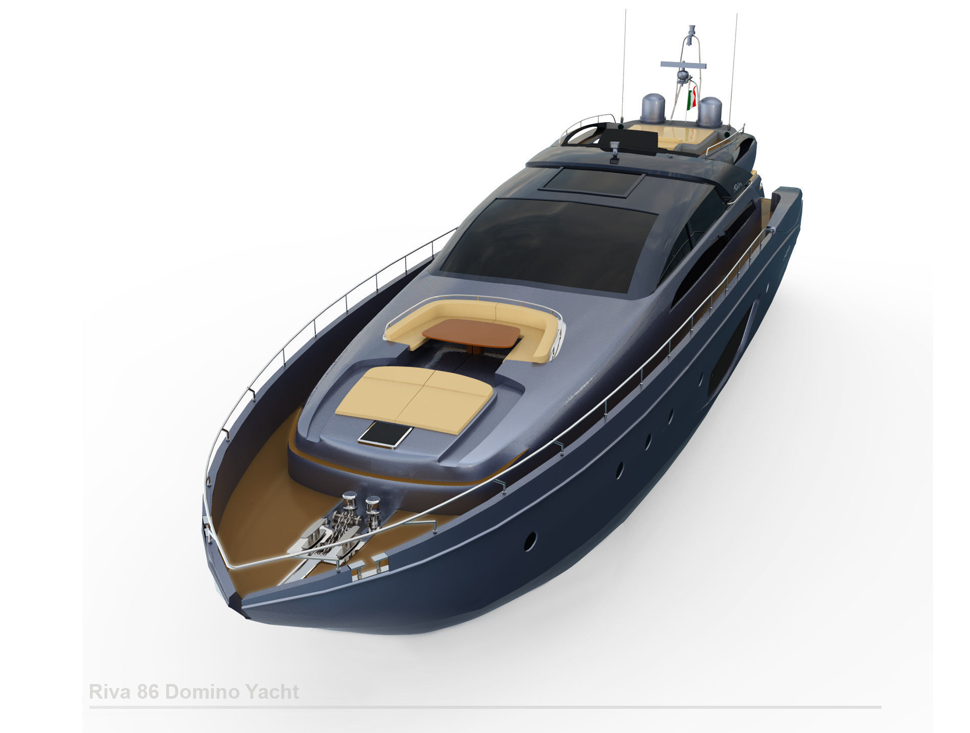 Riva 86 Domino Yacht 3D model_6