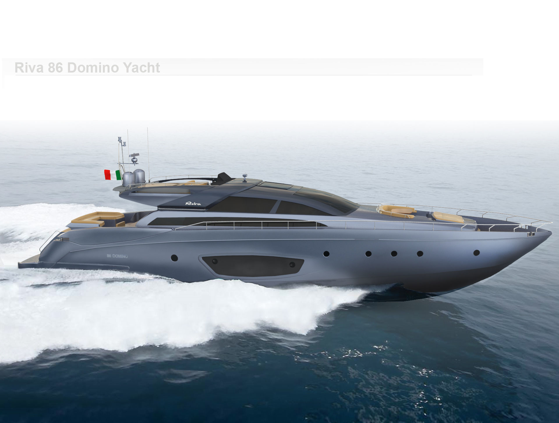 Riva 86 Domino Yacht 3D model_0