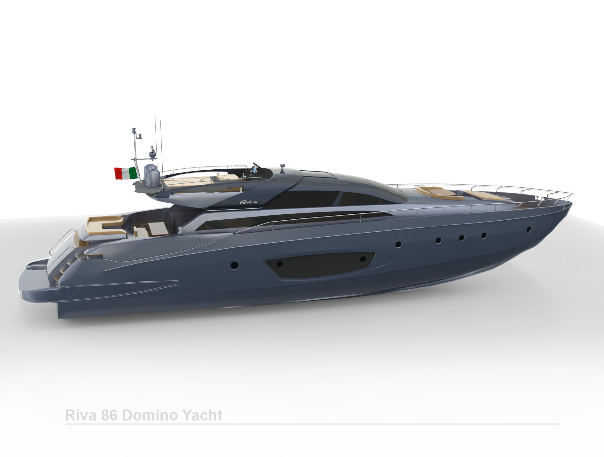 Riva 86 Domino Yacht 3D model_3