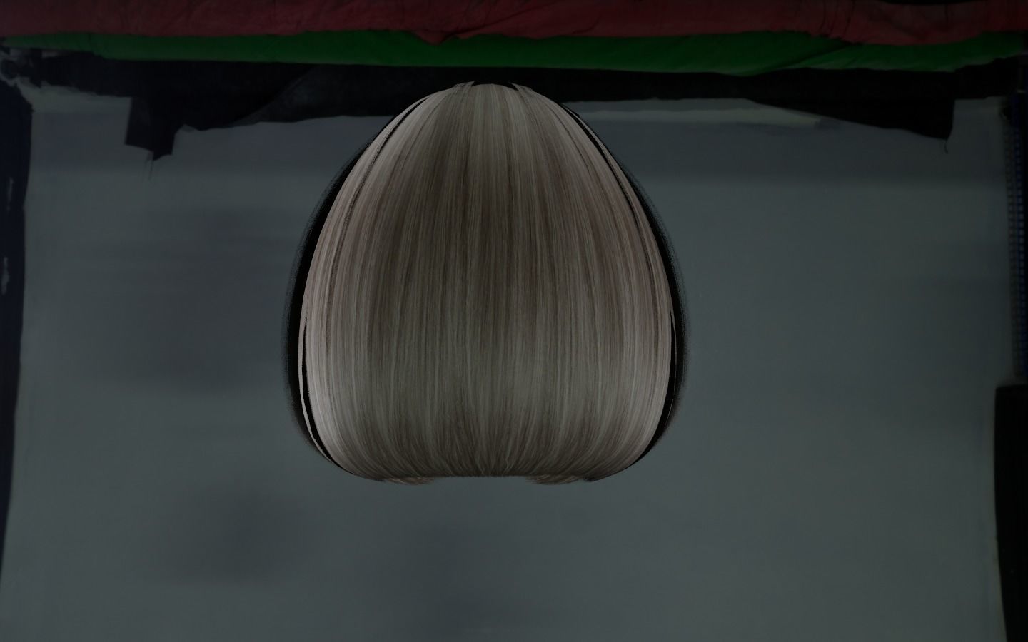 WOMAN HAIR 9 Low-poly 3D model_6