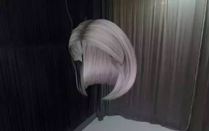 WOMAN HAIR 9 Low-poly 3D model