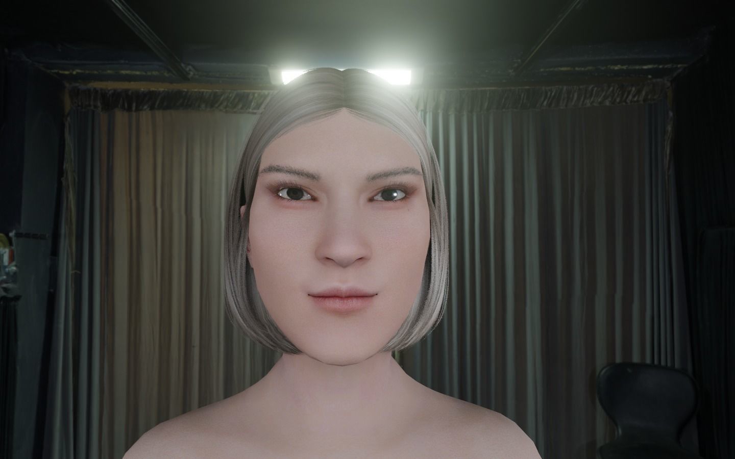 WOMAN HAIR 9 Low-poly 3D model_4