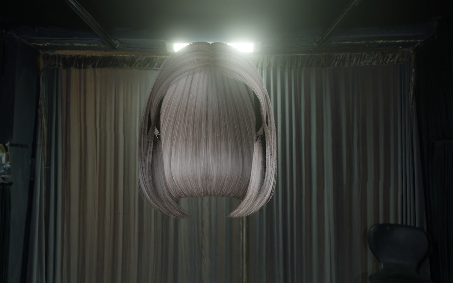 WOMAN HAIR 9 Low-poly 3D model_5