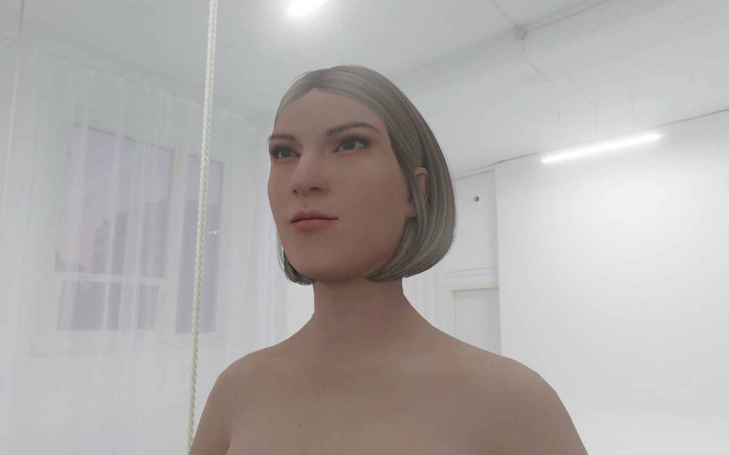 WOMAN HAIR 9 Low-poly 3D model_8