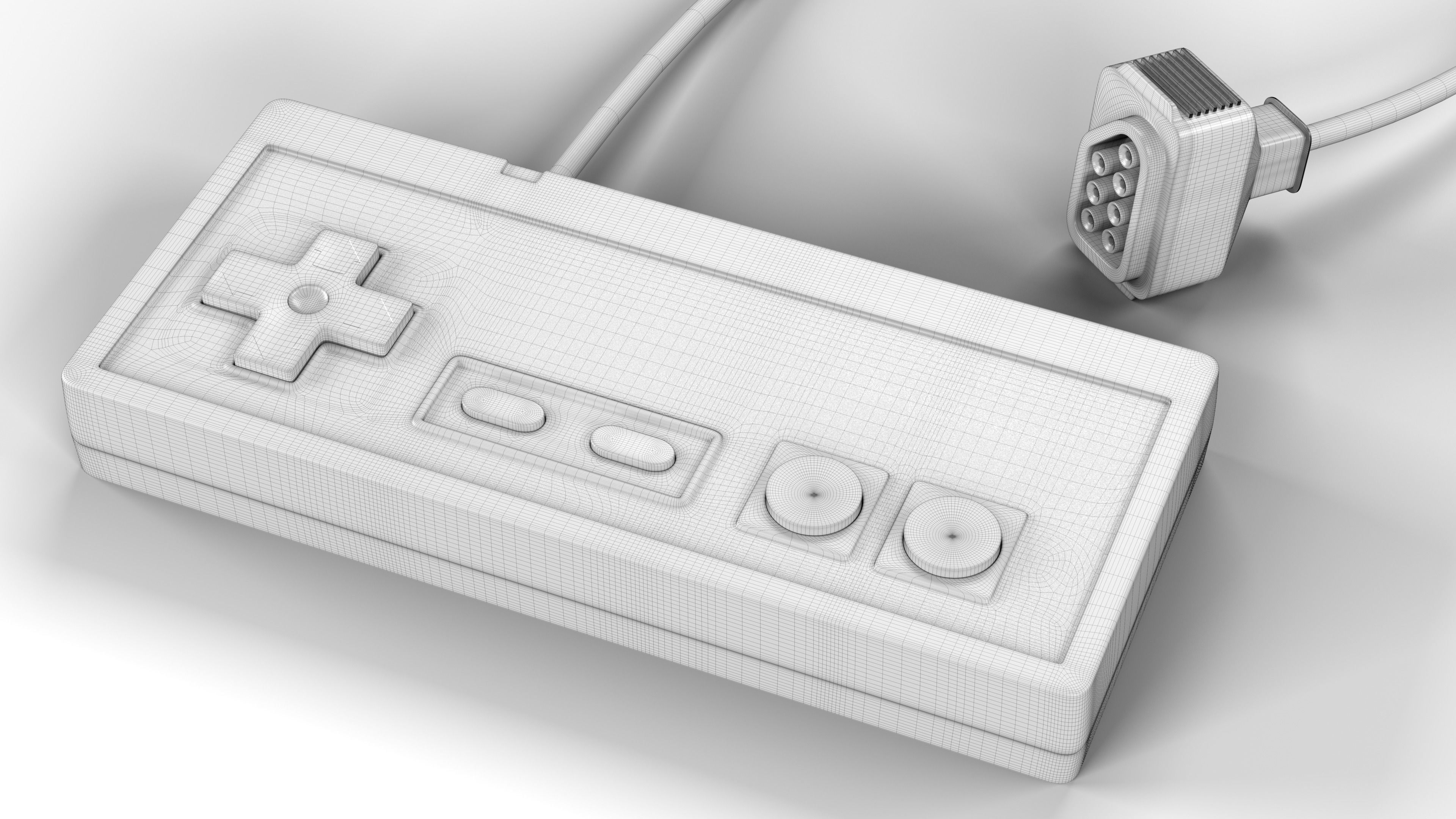 Nintendo NES 3D model_15
