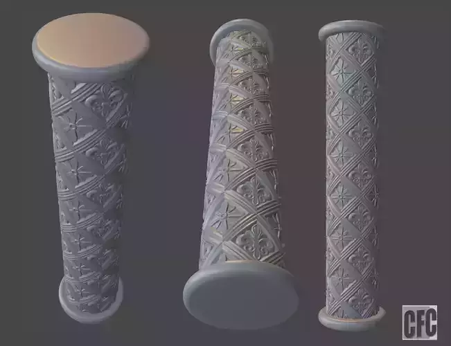 Goth shaft - 3d model for CNC - GothShaftCFC01 3D print model