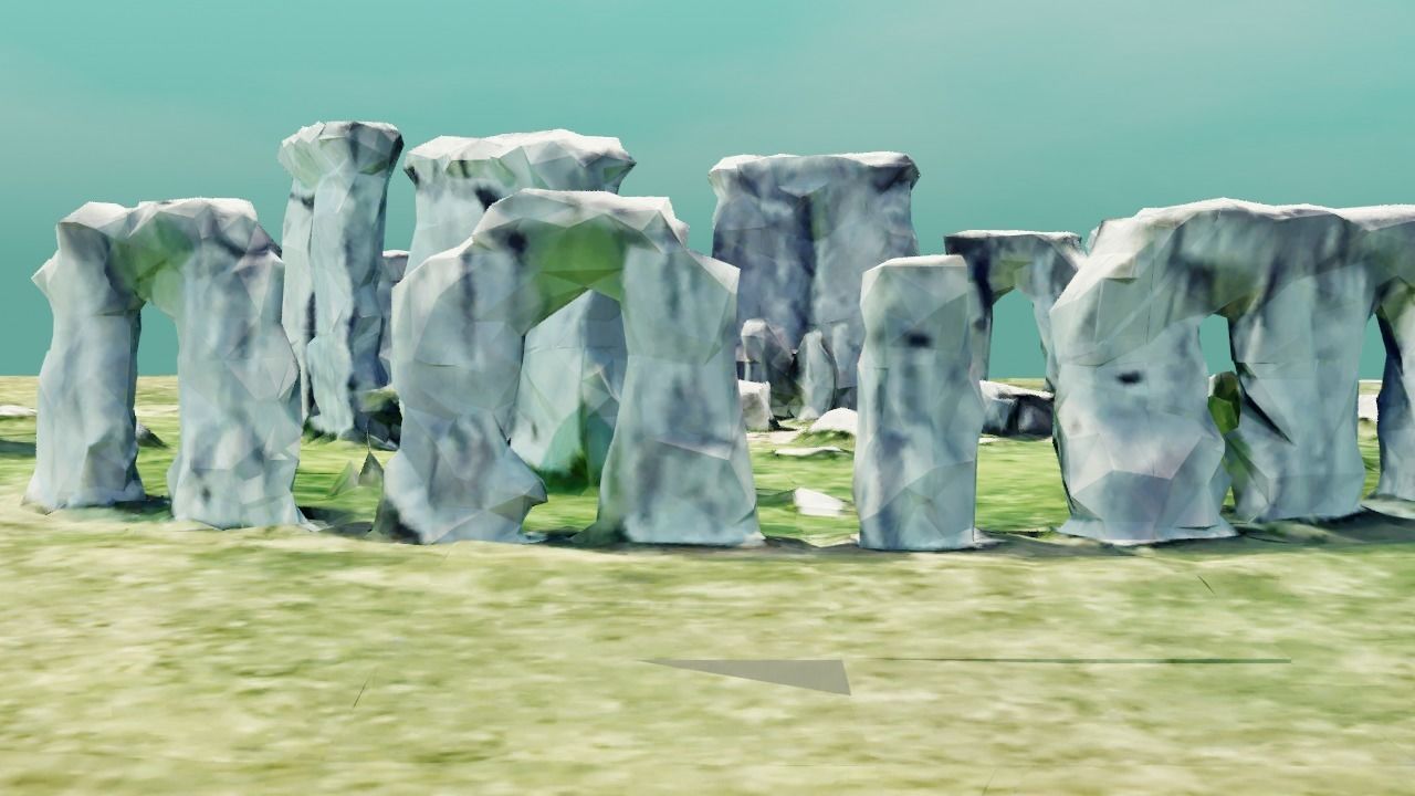 Ultra Low Poly Stonehenge Realistic Looking Game Ready Low-poly 3D model_7