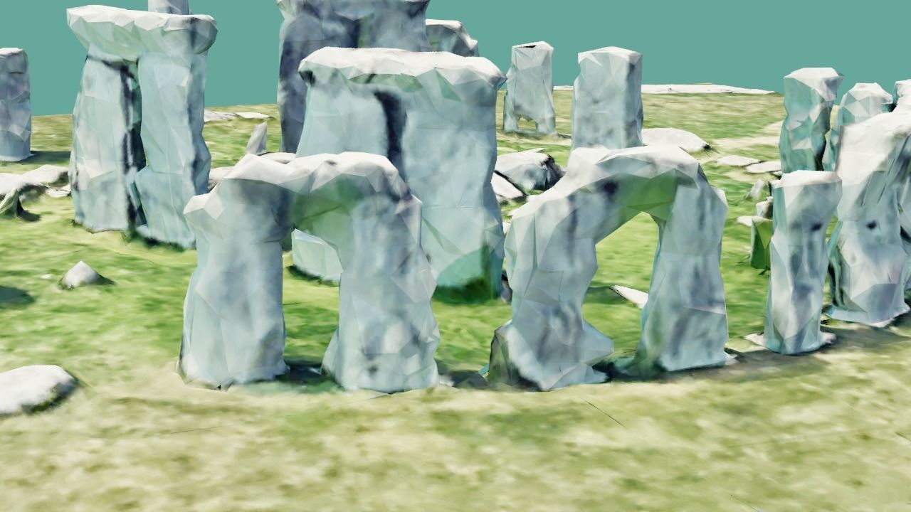 Ultra Low Poly Stonehenge Realistic Looking Game Ready Low-poly 3D model_5