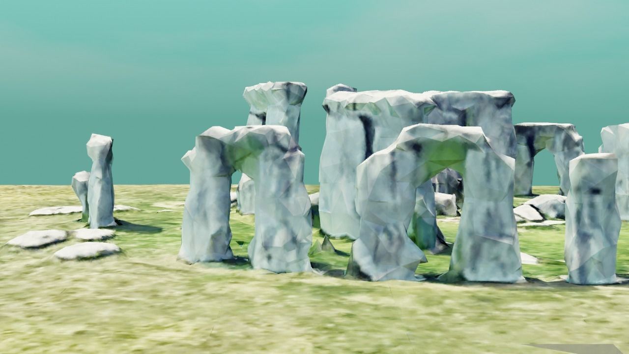Ultra Low Poly Stonehenge Realistic Looking Game Ready Low-poly 3D model_4