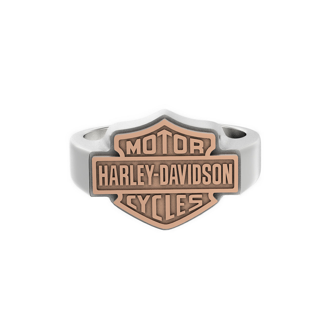 N180 HD02 Harley-Davidson signet ring 3D print model_1
