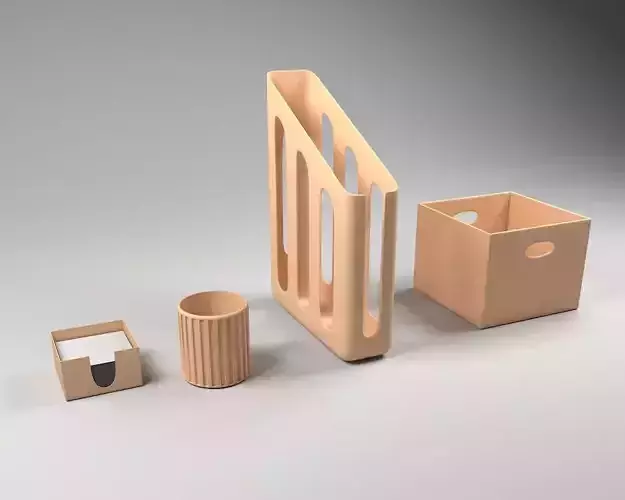 Desk Organizer Set 3D model