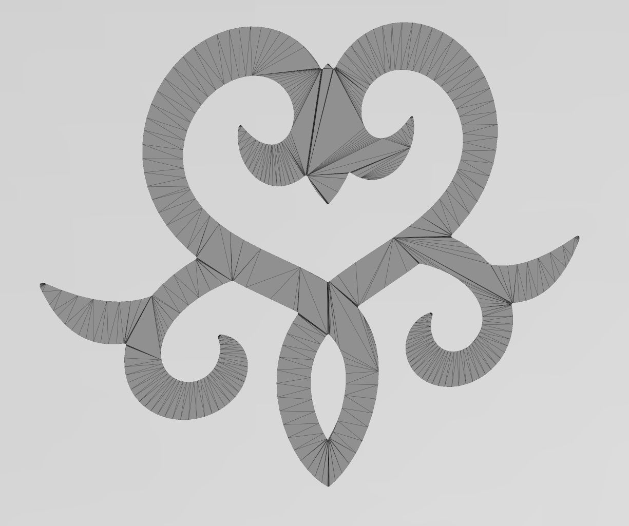 Victorian floral onlay relief 3D print model_13