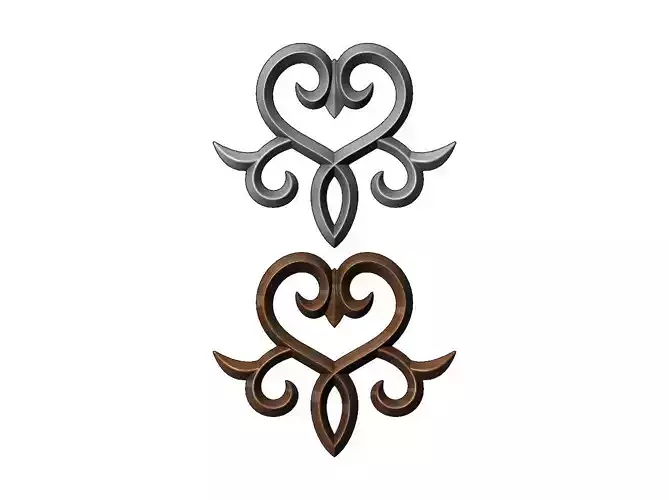 Victorian floral onlay relief 3D print model