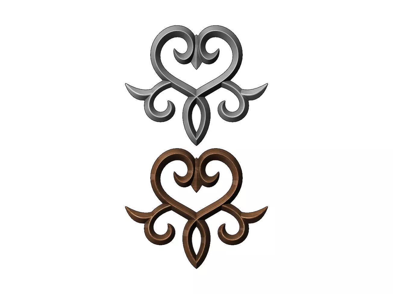 Victorian floral onlay relief 3D print model_0