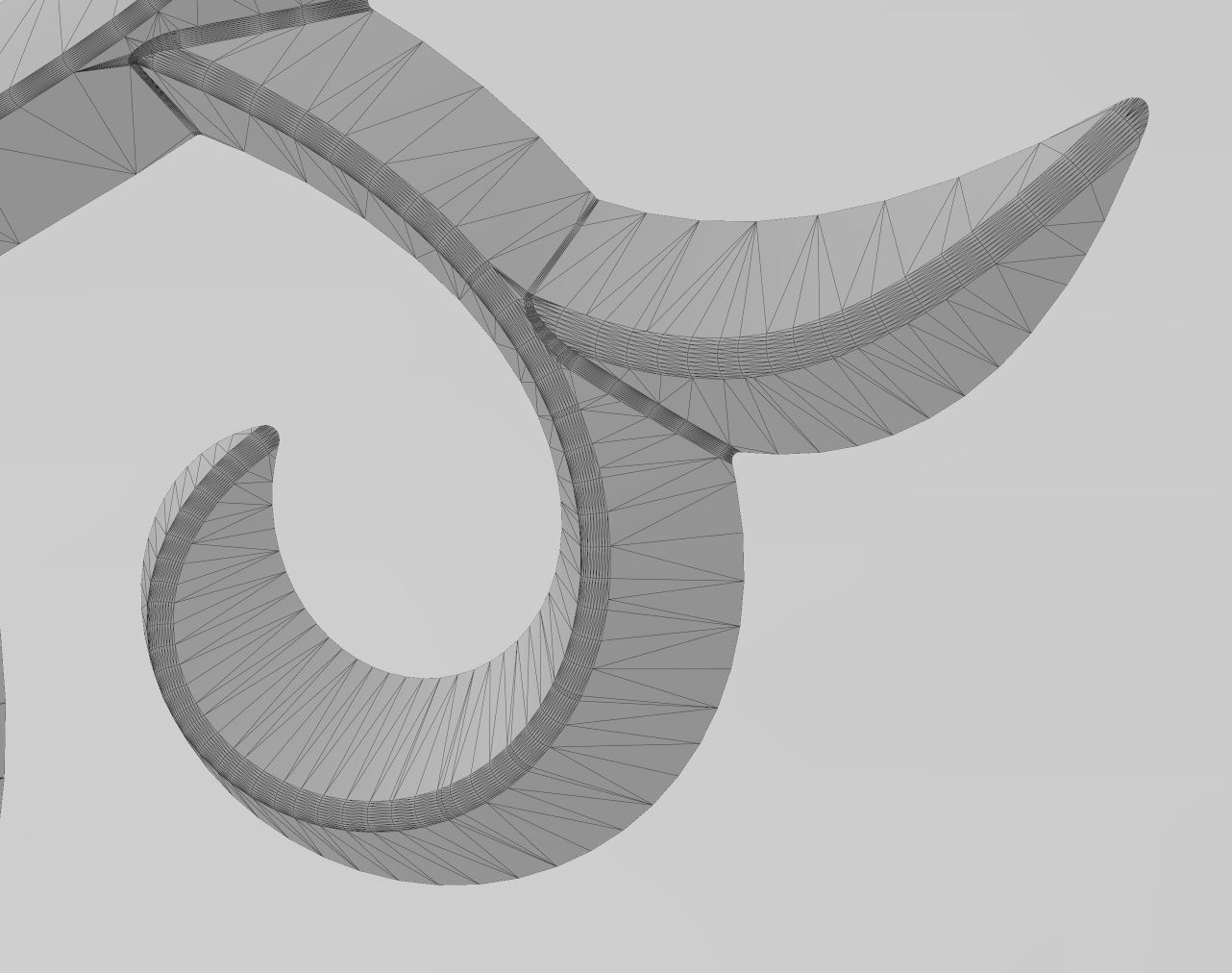 Victorian floral onlay relief 3D print model_12