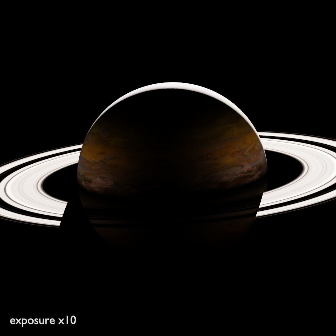 Alien planet model 6 - 16k photorealistic - cold gas giant Low-poly 3D model_9