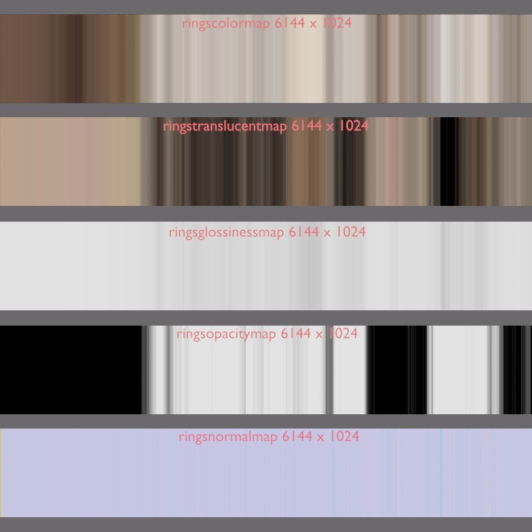 Alien planet model 6 - 16k photorealistic - cold gas giant Low-poly 3D model_12