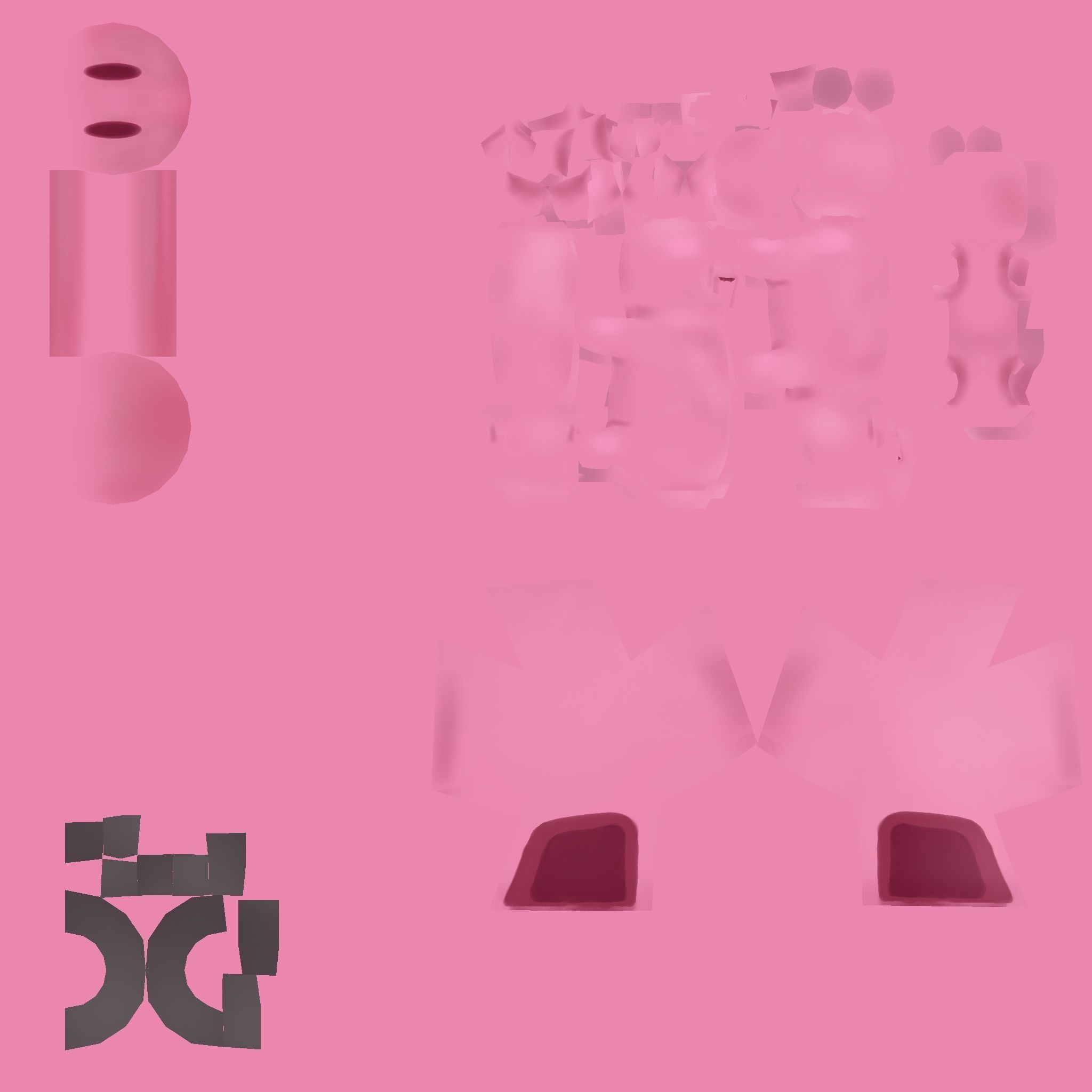 Pig - cartoon style Low-poly 3D model_7