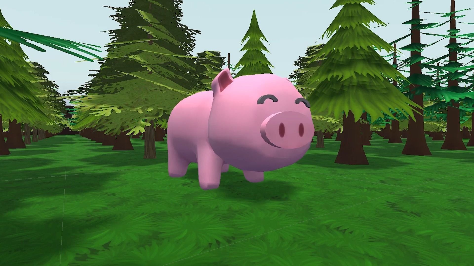 Pig - cartoon style Low-poly 3D model_3