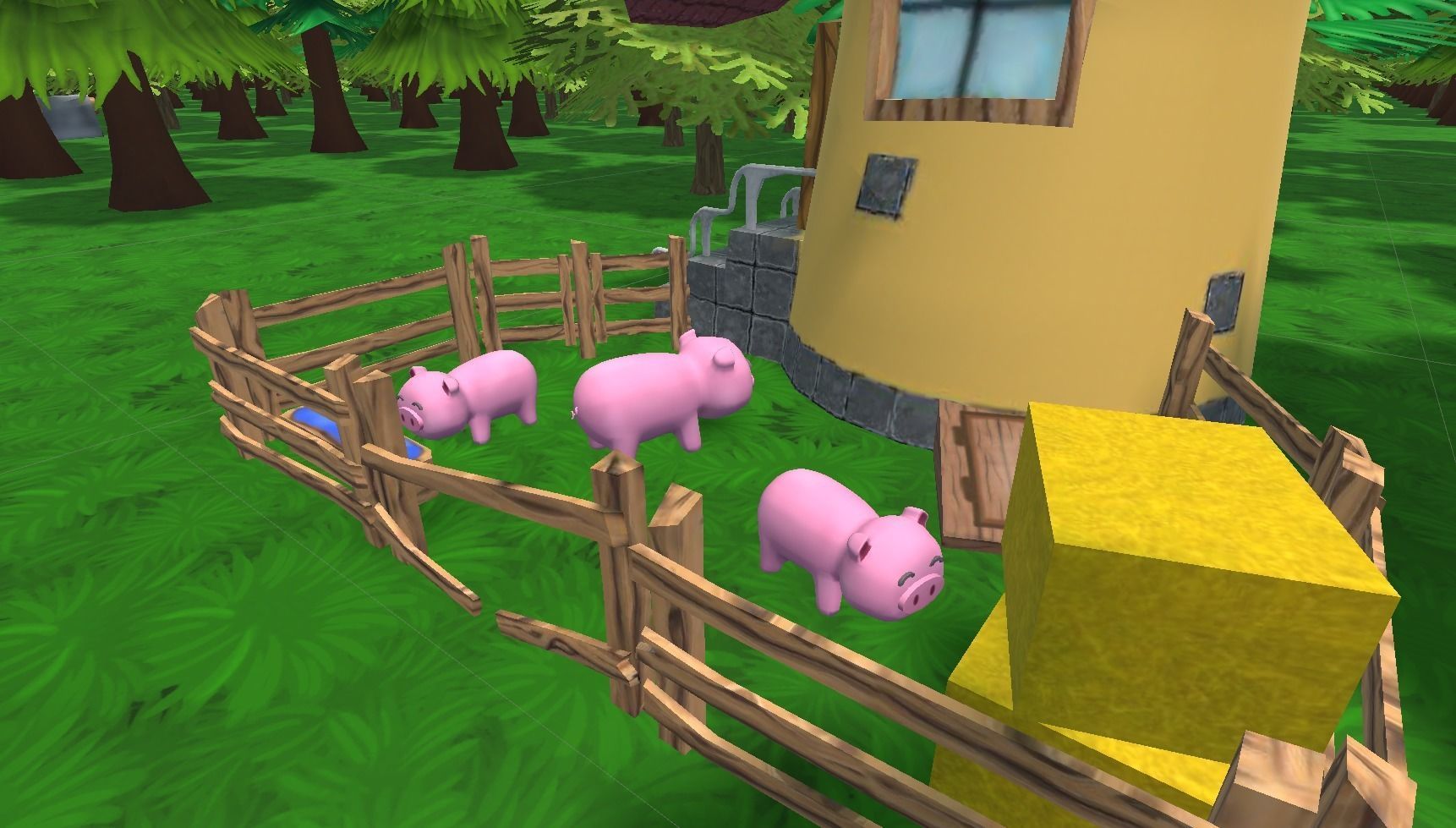 Pig - cartoon style Low-poly 3D model_5