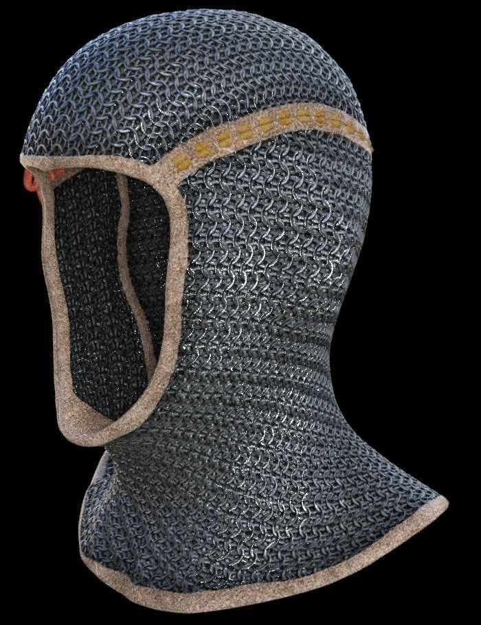 Chainmail Low-poly 3D model_2