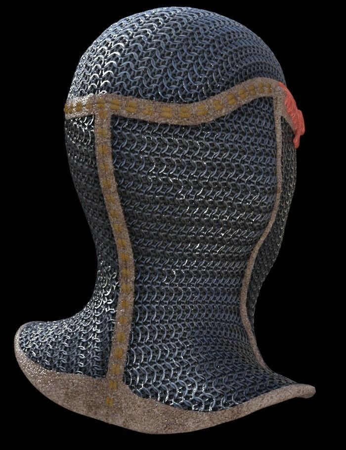Chainmail Low-poly 3D model_1