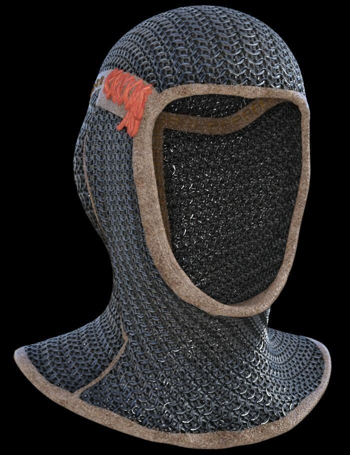 Chainmail Low-poly 3D model_0