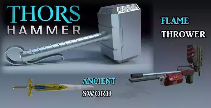 2 FREE MODELS Pack of Low poly and high poly game models