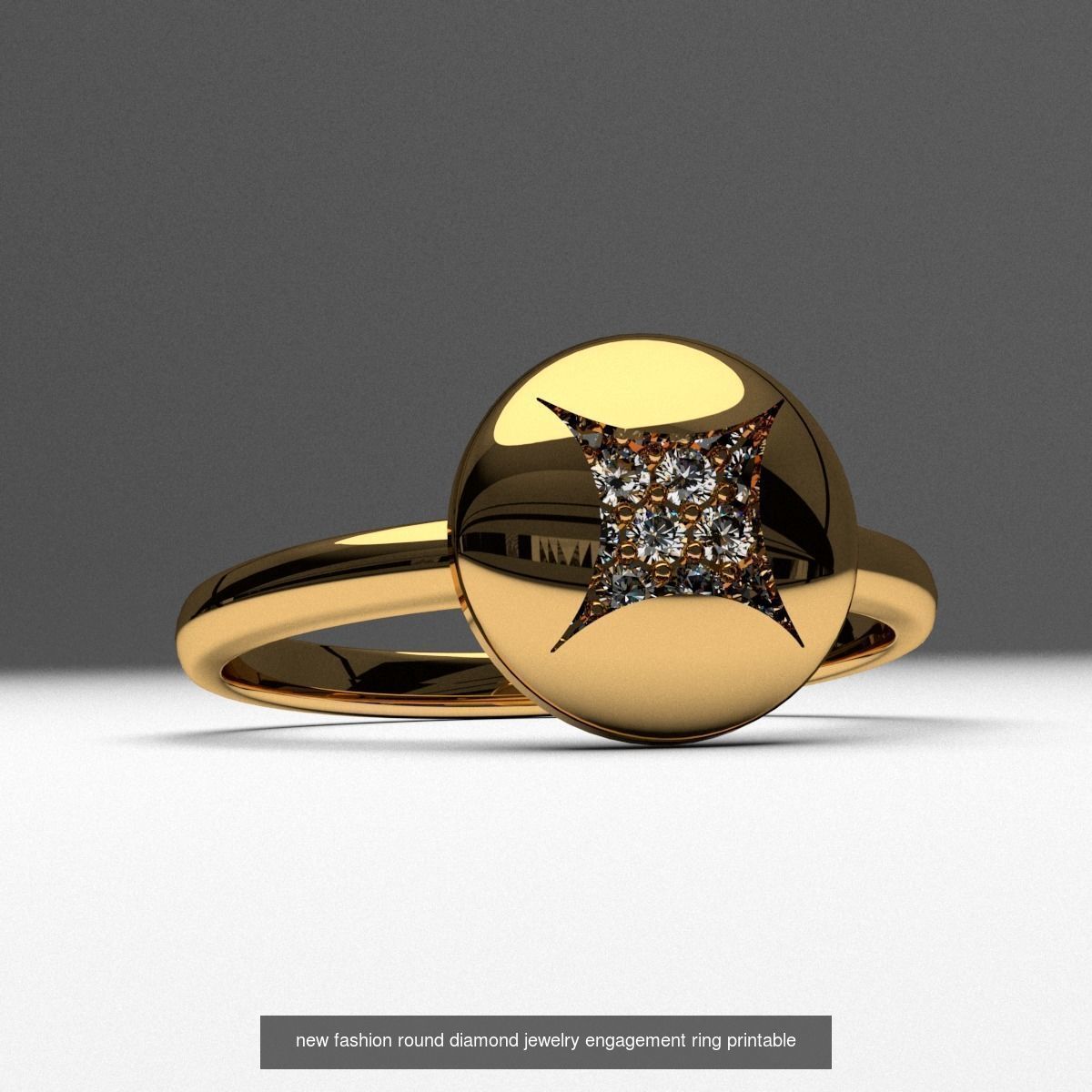 A package of fashion unique diamond rings 11 pcs 3d printable 3D Model Collection_10