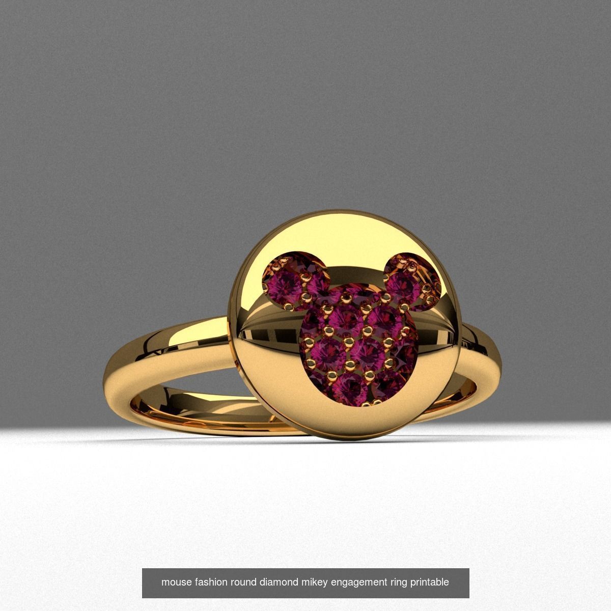 A package of fashion unique diamond rings 11 pcs 3d printable 3D Model Collection_3