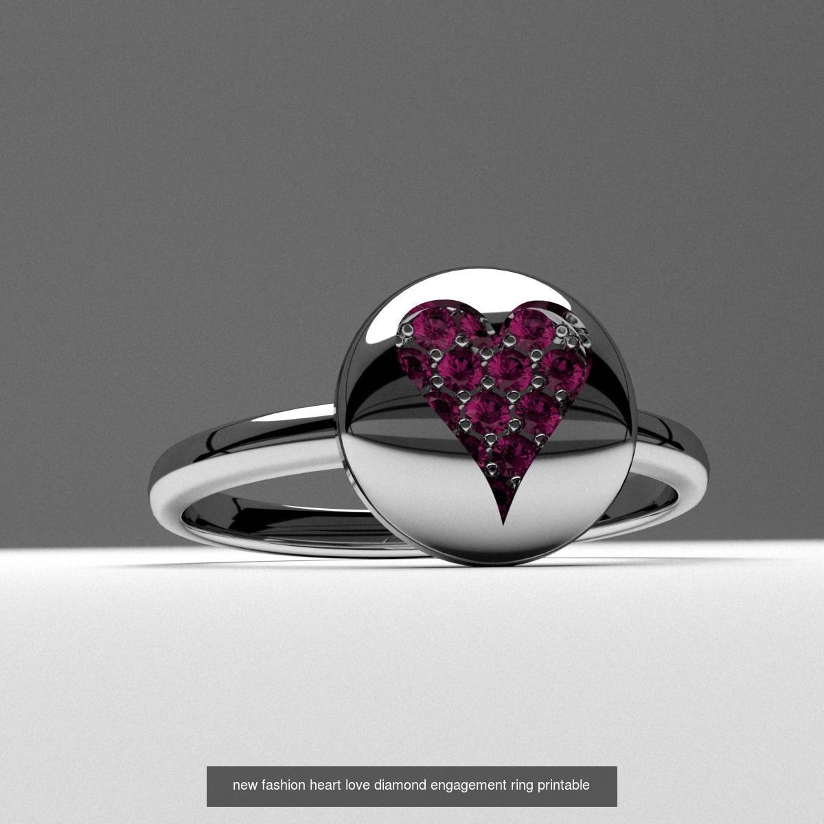 A package of fashion unique diamond rings 11 pcs 3d printable 3D Model Collection_5