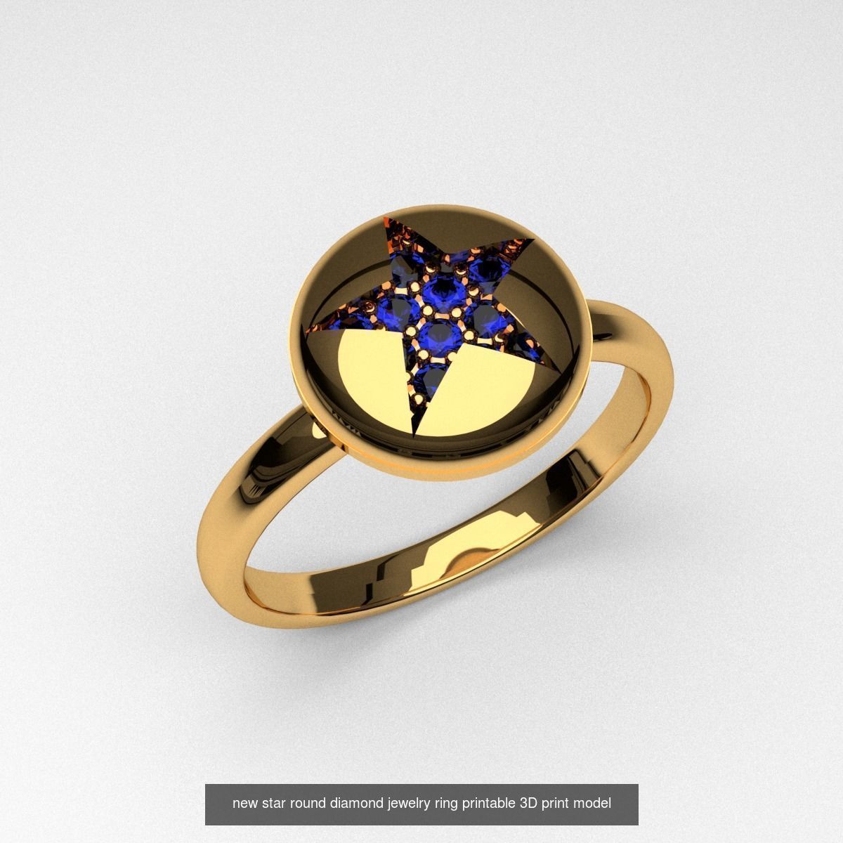 A package of fashion unique diamond rings 11 pcs 3d printable 3D Model Collection_4