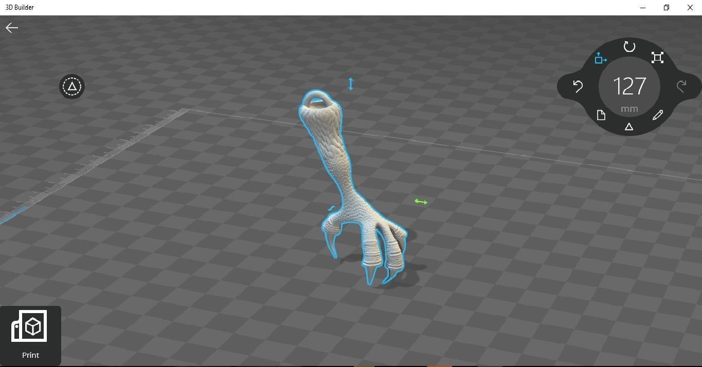 Eagle claw 3D print model_6