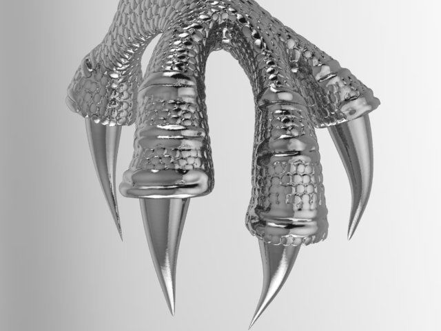 Eagle claw 3D print model_5