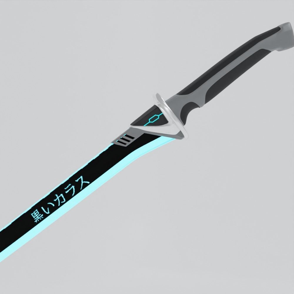 FREE SC-FI SWORD cyberpunk Free 3D model_2