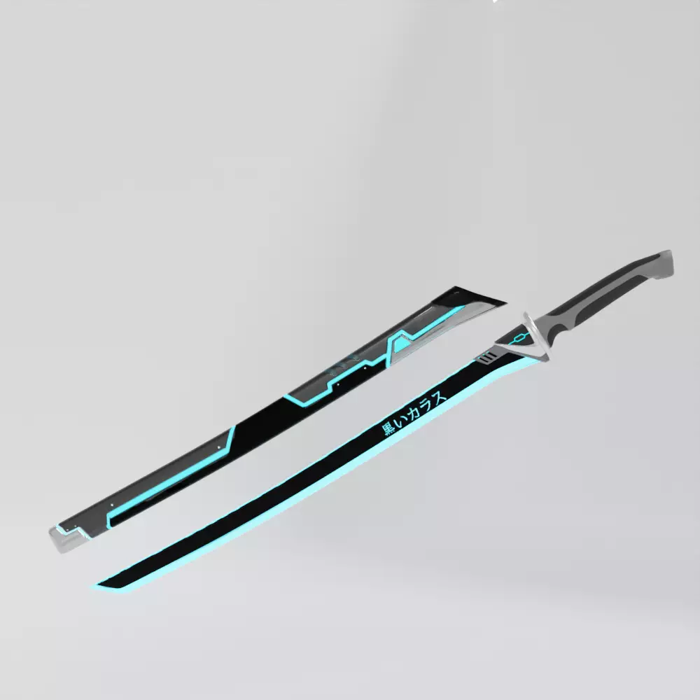 FREE SC-FI SWORD cyberpunk Free 3D model_0