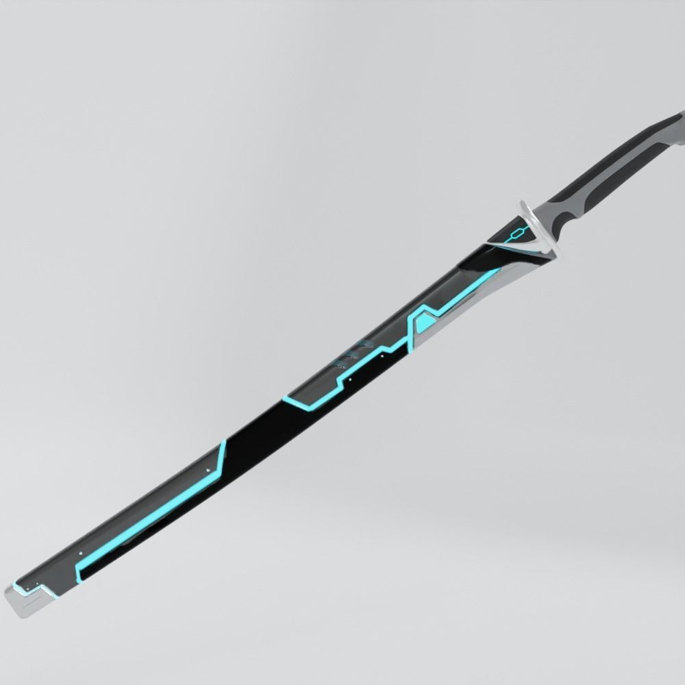 FREE SC-FI SWORD cyberpunk Free 3D model_1
